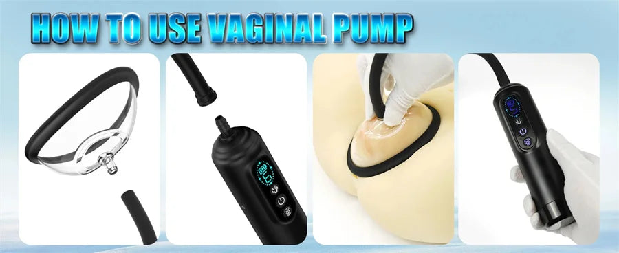 Pussy Pump Vibrator BDSM Electric Vacuum Sucking Vagina Sex Pump 6 Suction Clit Nipple Sucker Vibrator Sex Toy For Women