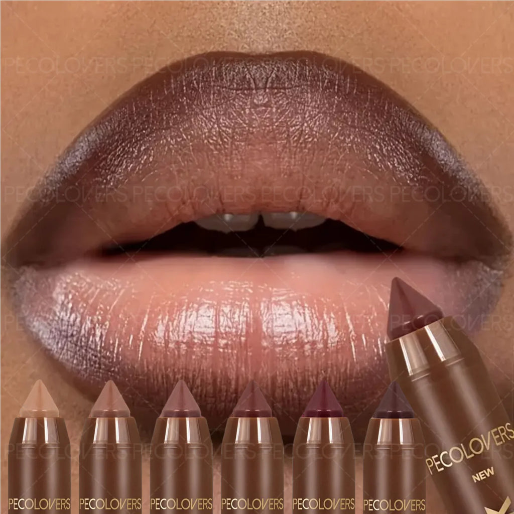 1PC 2-in-1 Lip Liner & Lipstick - Matte Texture,  Great for Lip Contouring, Perfect for Autumn and Winter Looks