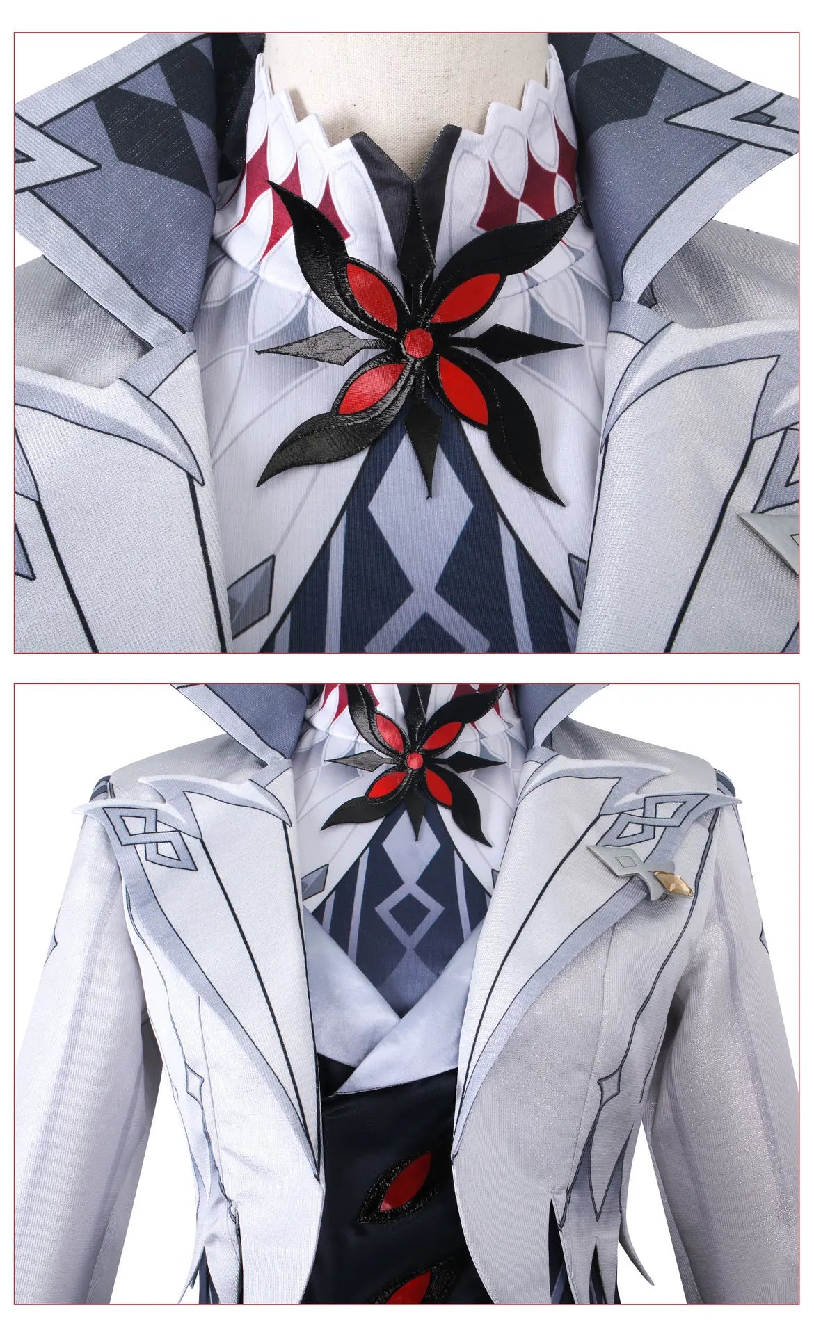 Arlecchino The Knave Cosplay Costume Genshin Impact  Fatui Harbinger Wig Set Servant Snezhnaya Halloween Costumes For Women