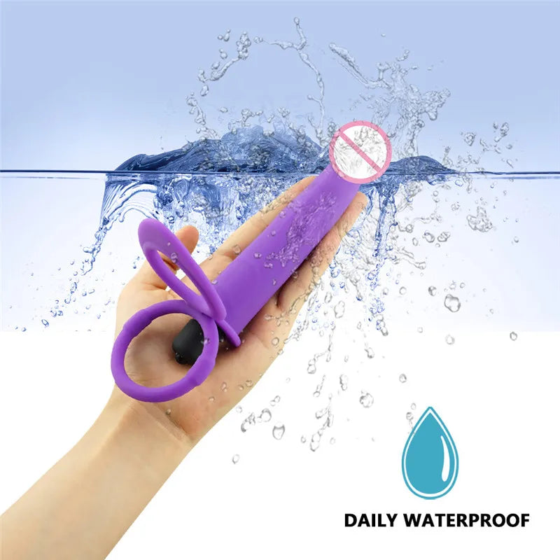 Double Penetration Anal Plug Dildo Butt Plug Vibrator For Men Strap On Penis Massage Vagina Plugs Adult Sex Toys For Couples 18+