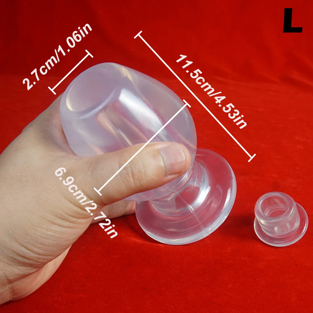 Full Access Peeker Hollow Anal Tunnel Dilator Stretcher Anus Ass Butt Plug,Analplug Buttplug Butplug with Stopper,Sex Toys