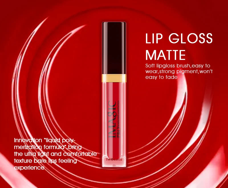 IMAGIC 12-Color Long-lasting Waterproof Matte Lightweight Velvet Smooth Lipstick Silky Sexy Lips Pigment Makeup Korean Cosmetics