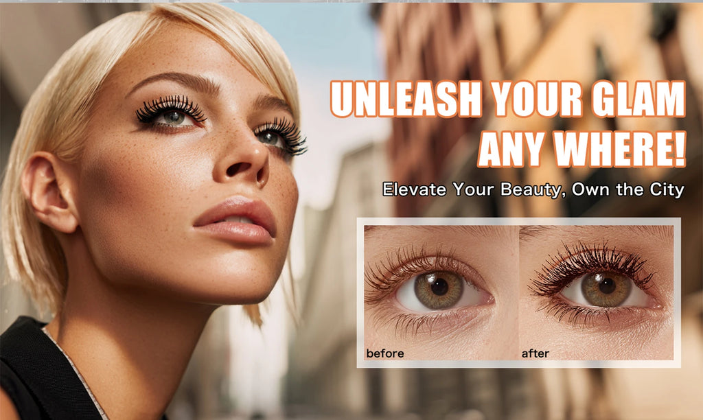 2 Color Waterproof Mascara | Long-Lasting, Smudge-Proof, Curling Formula Black & Green Shades, Formaldehyde-Free Eyelash Primer