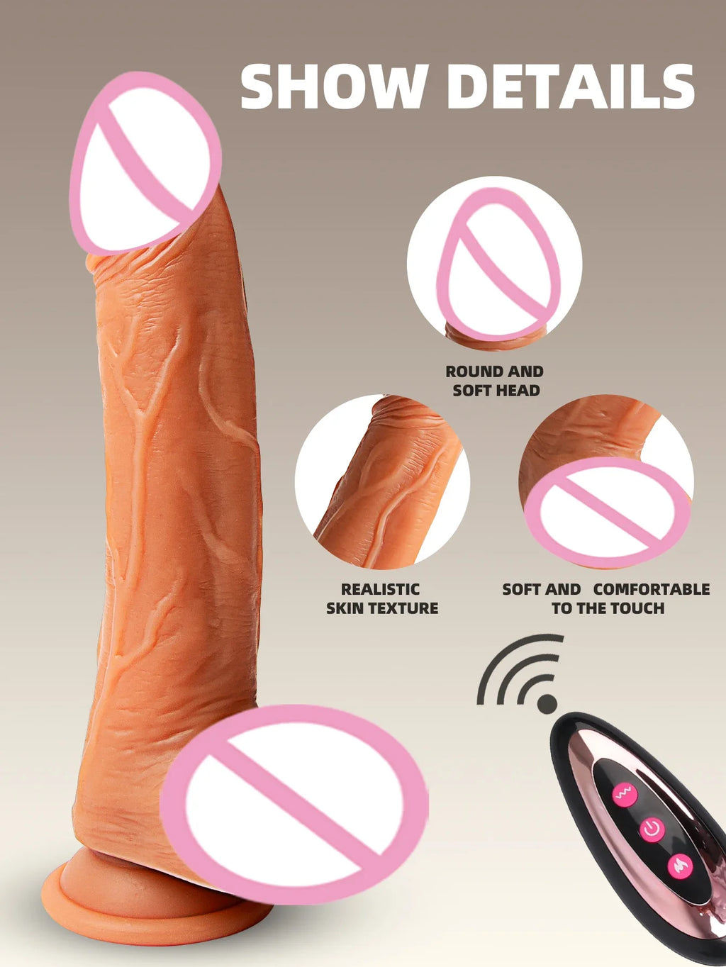 Women Automatic Telescopic Sex Toys Large Realistic Penis Huge Dildo Vibrator Super Big Dick Fake Cock 14.5 inch Long Dildos