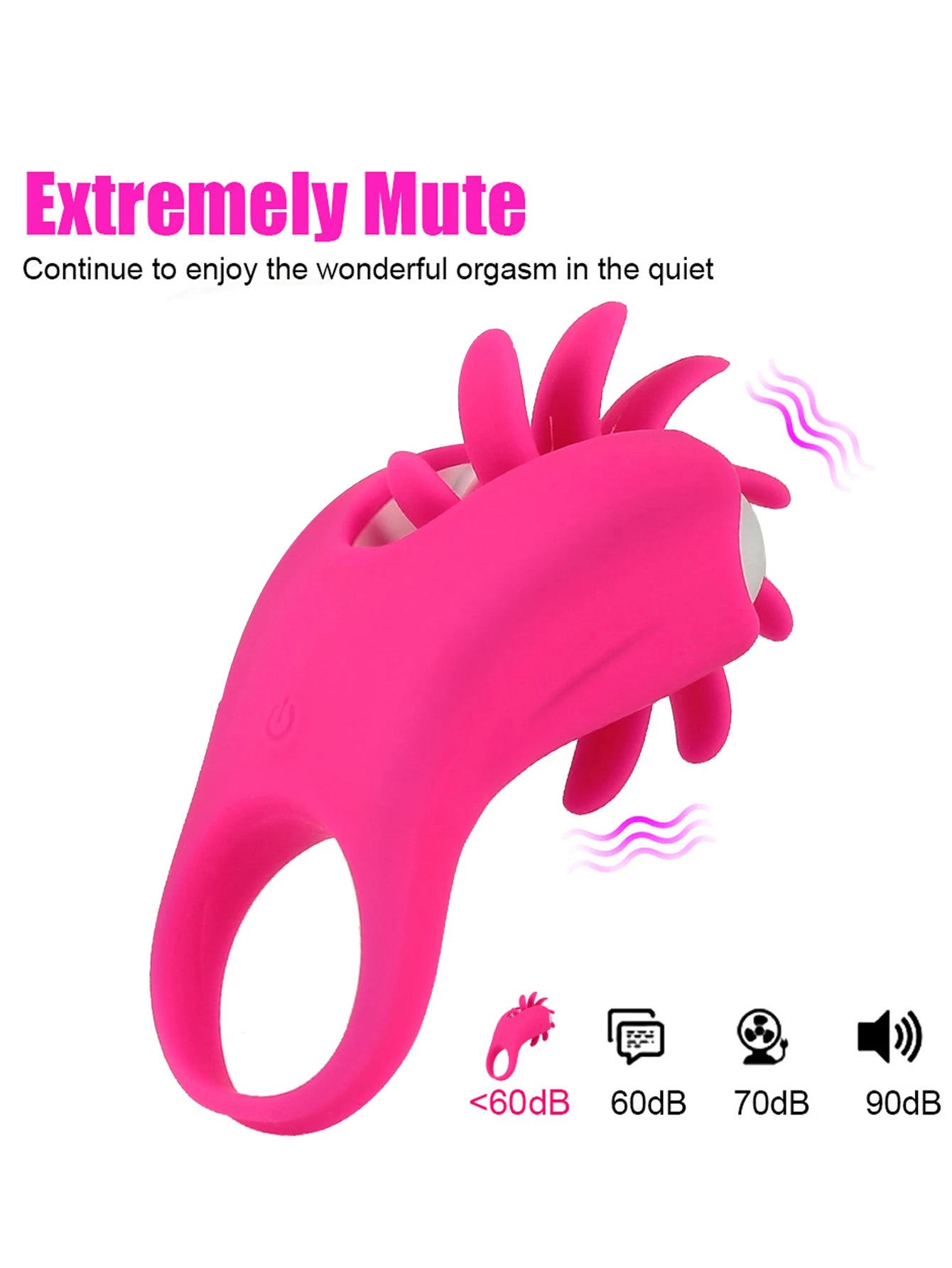 Sex Toys for Men Couple Vagina Clitoris Stimulate Tongue Licking Delay Ejaculation Cock Ring Vibrator Penis Ring