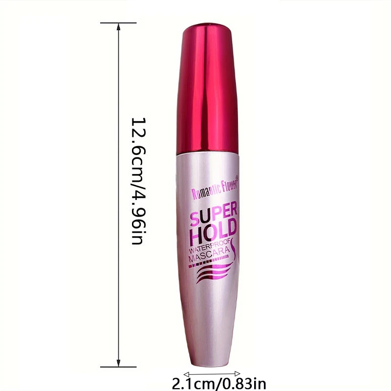 4D Waterproof Curling Mascara Black Silk Fiber Eyelashes Extension Long Lasting No Smudging Female Cosmetic Makeup
