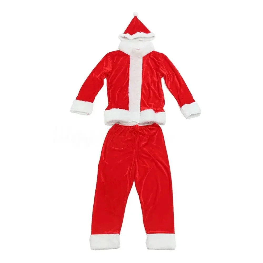 Santa Claus Cosplay Costume Christmas New Year Men Costumes Deluxe Classic Adults Set Halloween Carnival Party RolePlay Suits