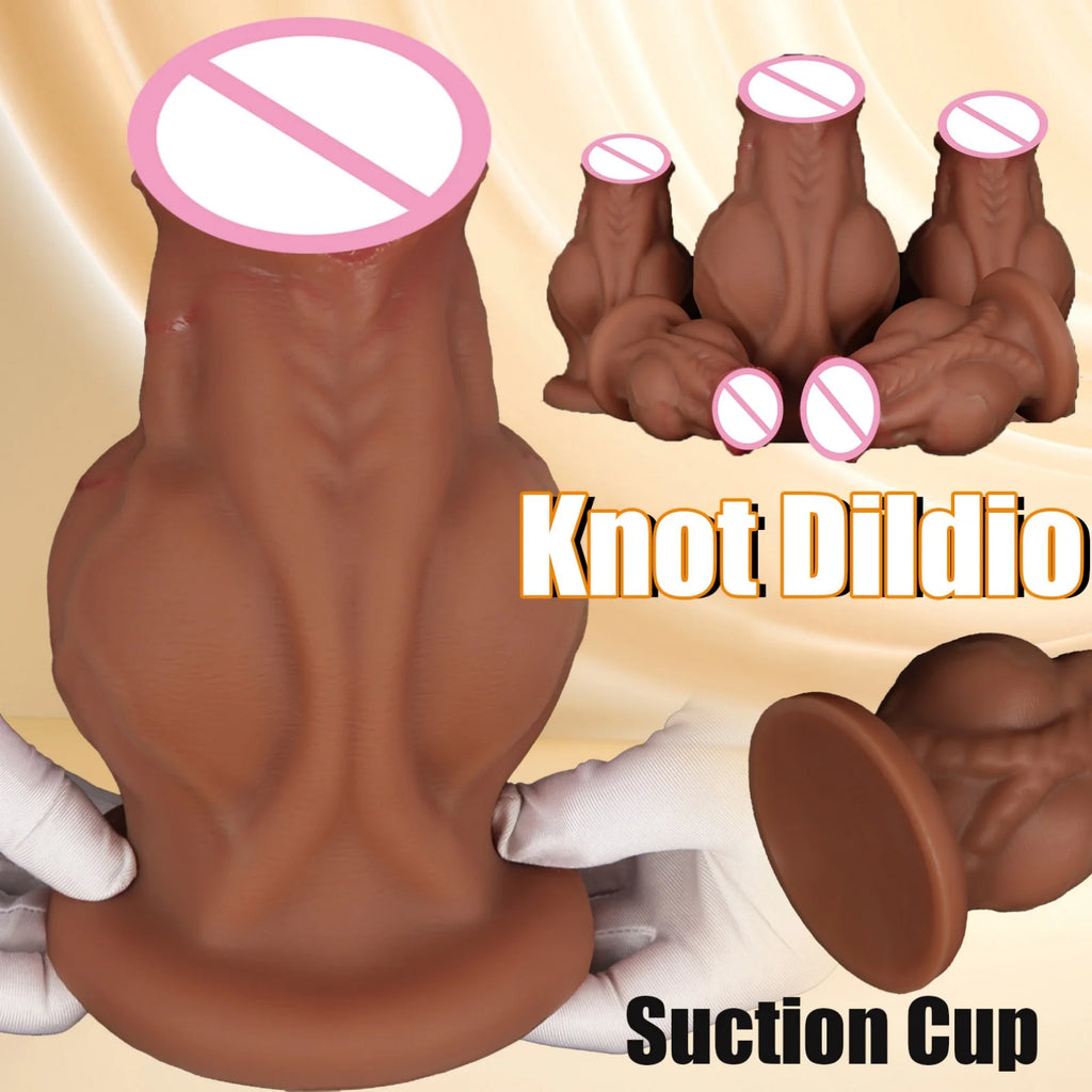 Huge Monster Dildo Knot Dildo Big Penis Sex Toys Women Gay Silicone Suction Cup Dilator Anal Adult Products Vagina Stimulation