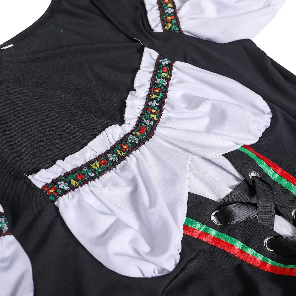 Carnival Oktoberfest Dirndl Costume Dress Women Germany Beer Maid Tavern Wench Waitress Outfit Cosplay Halloween Fancy Party