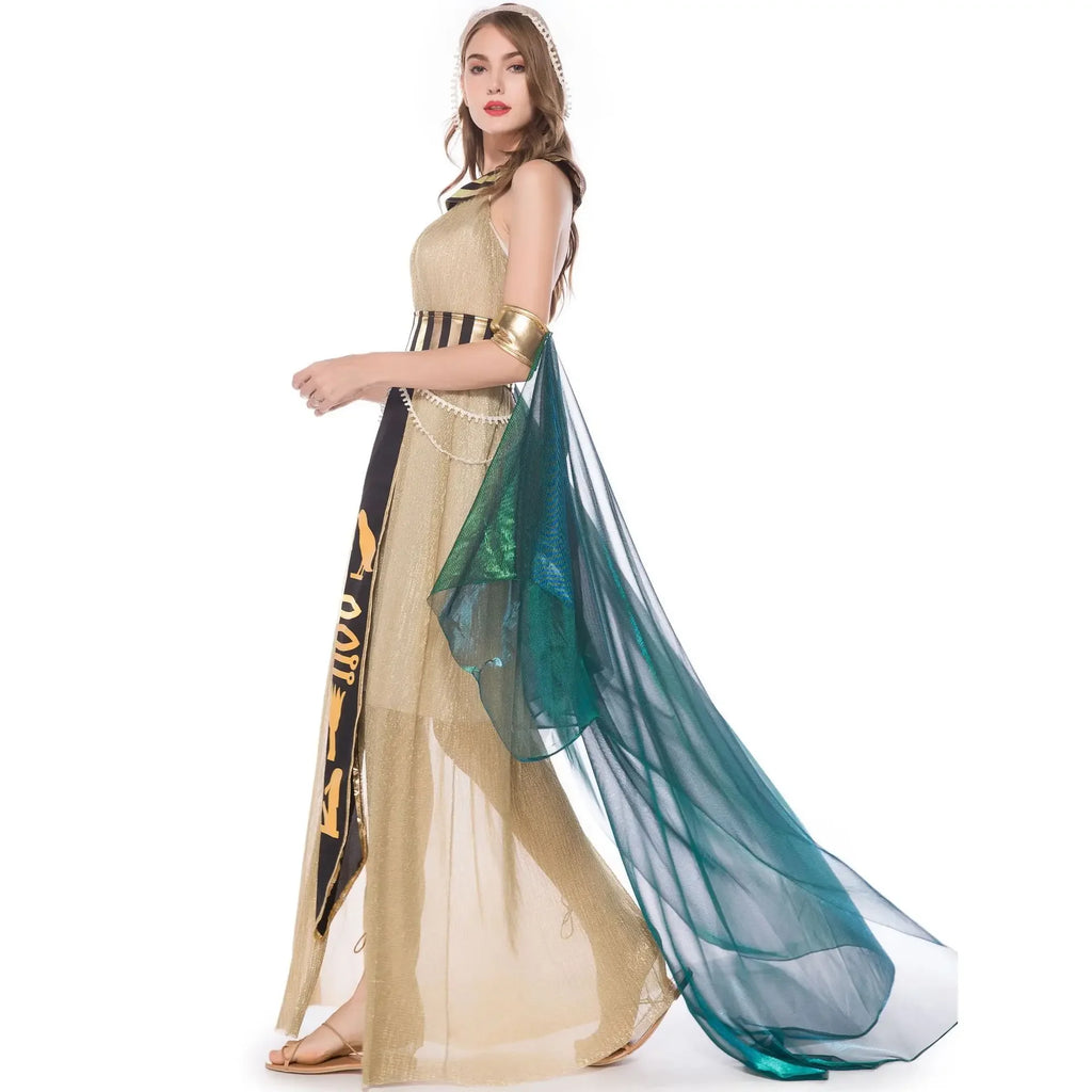 Adult Ancient Egyptian King Pharaoh Costume Egypt Cleopatra Costumes Cosplay Halloween Fancy Dress Historical Theme Party