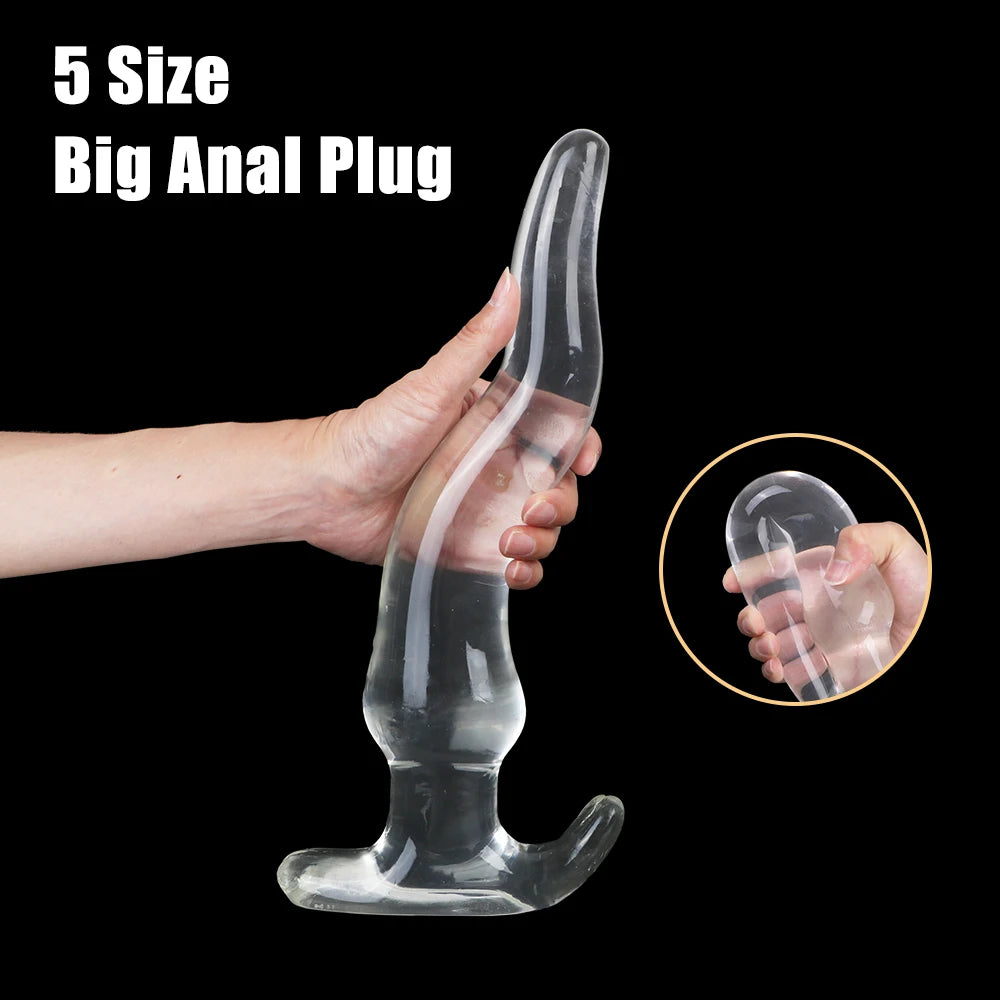 Transparent Big Dildos for Women Vagina Stimulator Anal Plug Artificial Animal Penis Female Masturbator Sex Toy Men Butt Dilator