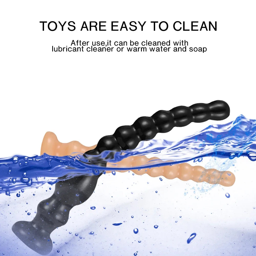Long Anal Beads Plug With Suction Cup Anus Backyard Anal Balls Prostata Massage Butt Plug Erotics Adults Sex Toys For Women Men