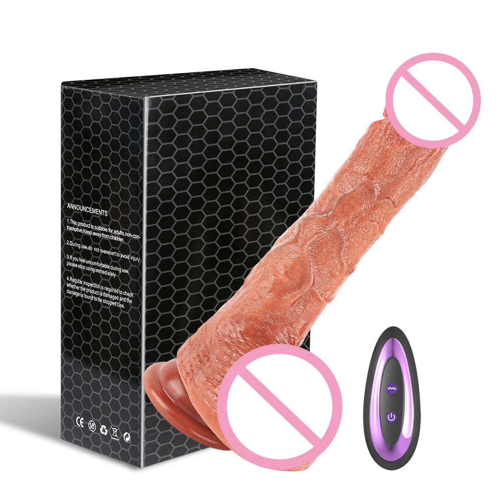 Big Vibrator Dildo for Women Heating Thrusting Realistic Penis Sex Toys Artificial Rubber Dick Adult Toys Soft Dildos Vibrators