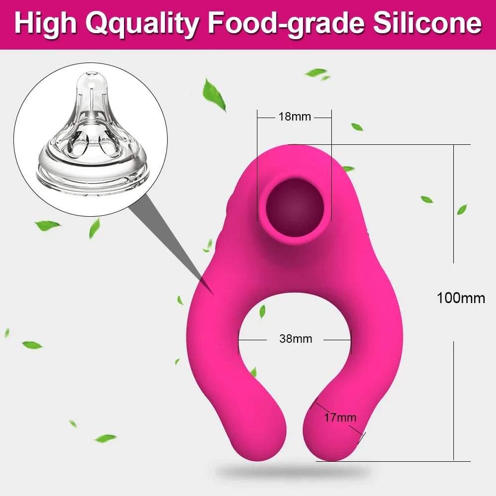 Vibrator For Women Clitoral Sucker Penis Cock Ring Stimulator Clit Sucker Delay Ejaculation Dick Enlarger Ring Sex Toys For Men