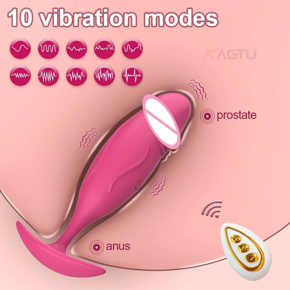 Anal Plug Vibrator Gay Anal Dildo Toy Butt Plug Stimulator Masturbation Tools Penetration Anal Vibration Men Women Sex Toys