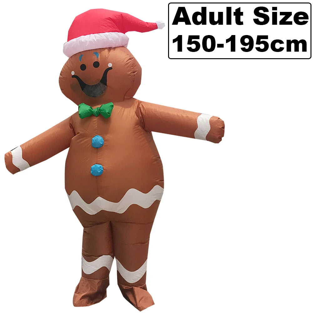 Hot Adult Christmas Tree Santa Claus Snowman Inflatable Costumes Anime Mascot Party Cosplay Costume Dress Suit for Man Woman