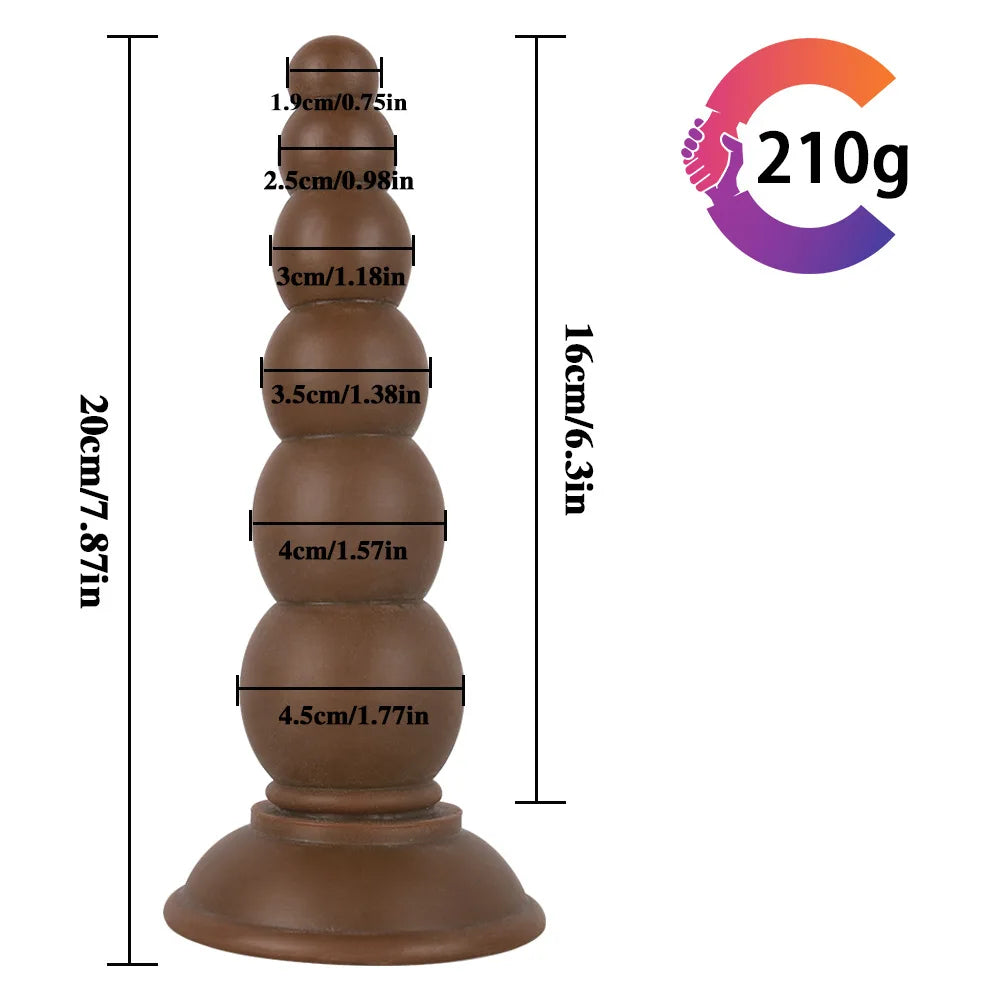 Anal Sex Toys Pull Beads Anal Dilator Soft Anal Plug Dildos with Suction Cup Stimulation Vagina Pagoda Vagina Anal Plug Sex Shop