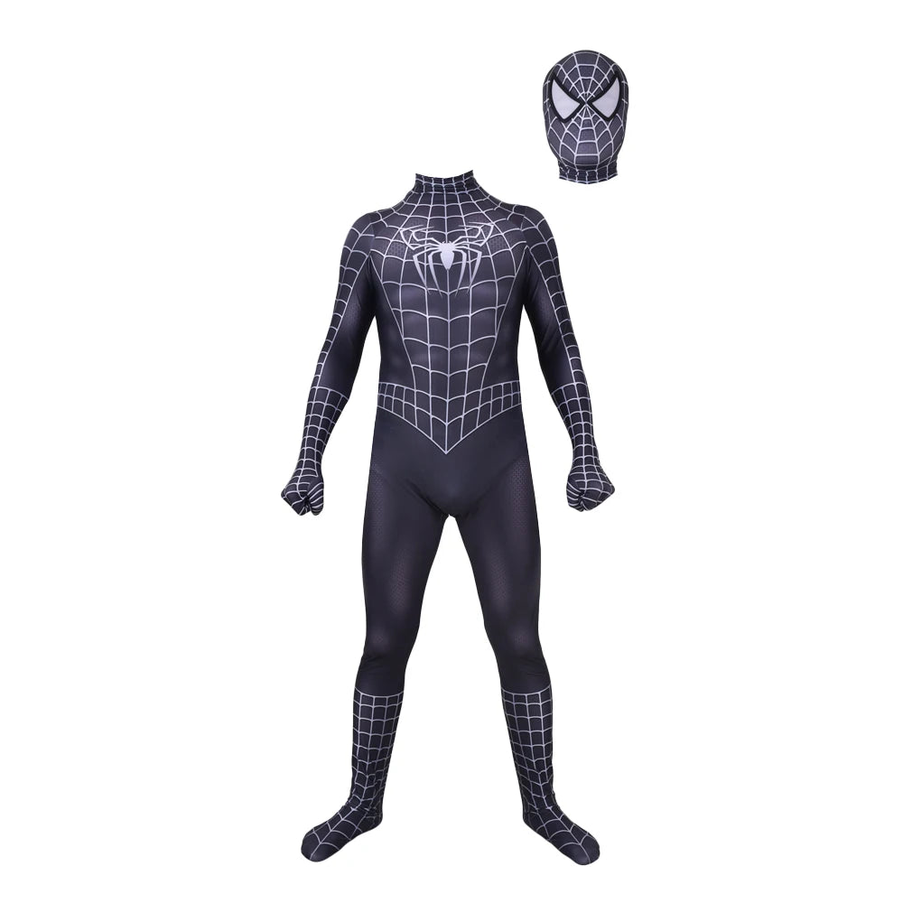 Halloween Men Spidercosplay Black Raimi Cosplay Costume Venom Symbiote Raimi Suit Zentai Bodysuit Adults