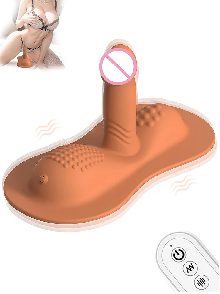 Big Sit and Ride Vibrators Dildo with 10 Vibrating Modes Remote Control Clit Anal G Spot Stimulator Adult Sex Toy for Women Man