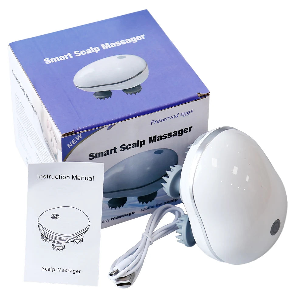 Electric Deep Tissue Scalp Head Massager Antistress Relax Body Massage Remove Muscle Tension Tiredness Vibrating Massageador