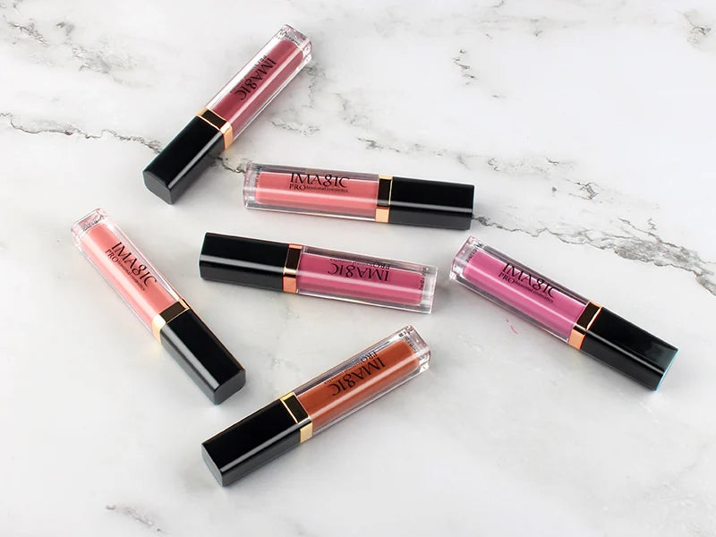 IMAGIC 12-Color Long-lasting Waterproof Matte Lightweight Velvet Smooth Lipstick Silky Sexy Lips Pigment Makeup Korean Cosmetics