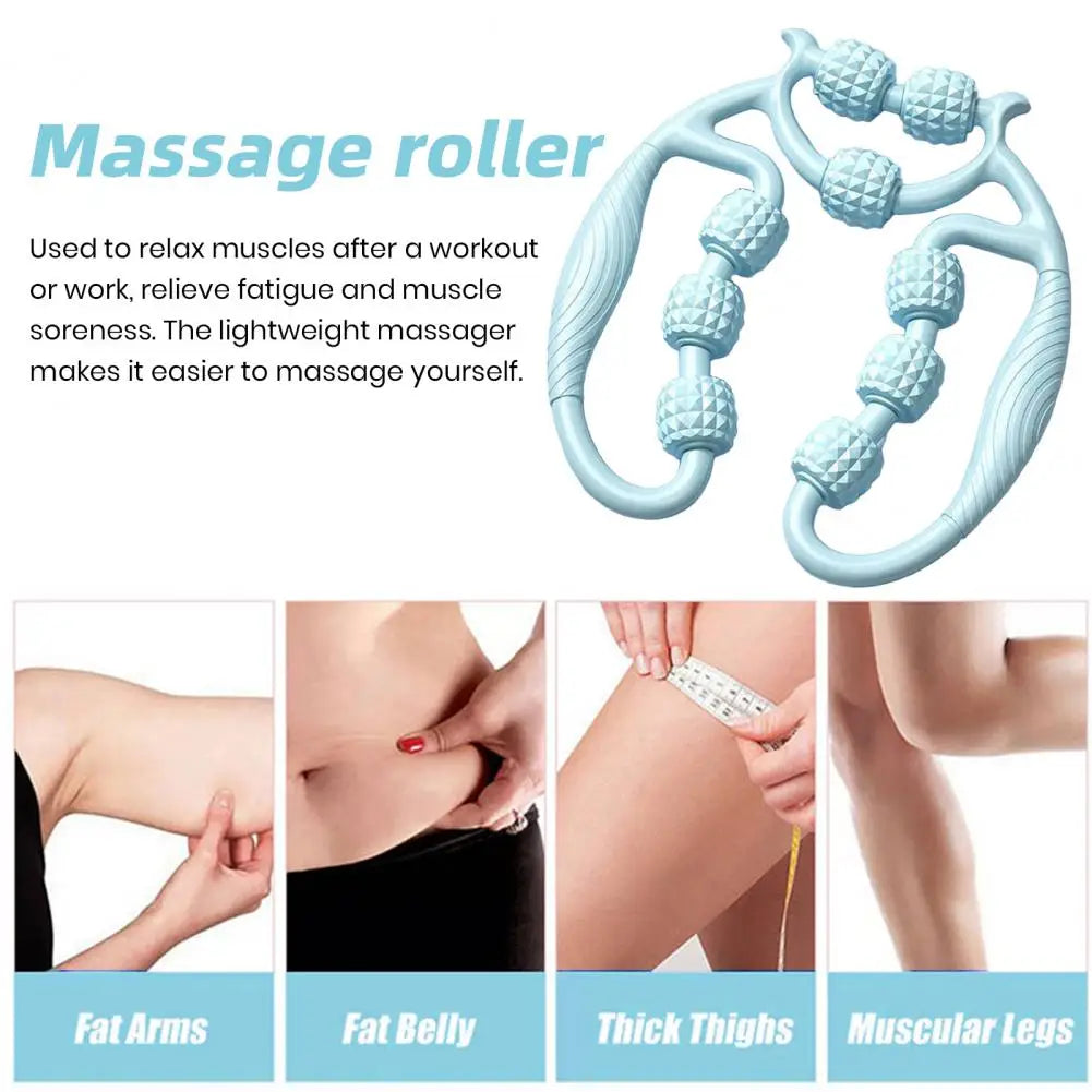 9 Rollers Leg Massage Roller Deep Tissue Massage Roller Soreness Relief Massage Roller Arm Muscle Relax Leg Beauty Rollers