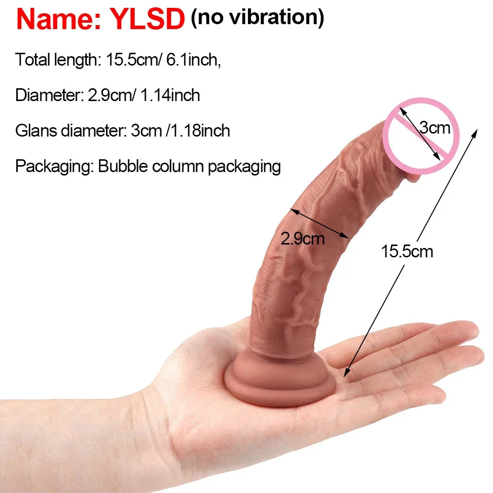 Big Glans Realistic Soft Dildo Cheap Small Penis Silicone Suction Cup Vibrator Dick Anal Butt Sex Toys Men Women Gay Huge Cock