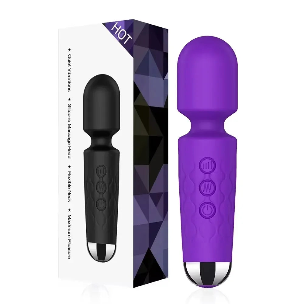 Powerful High Frequency Vibrators  Female 20 Speeds Magic-Wand G Spot Clitoris Stimulator Anal Women Masturbation Adult Sex Toys