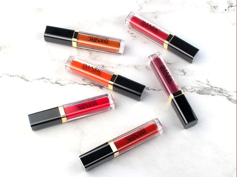 IMAGIC 12-Color Long-lasting Waterproof Matte Lightweight Velvet Smooth Lipstick Silky Sexy Lips Pigment Makeup Korean Cosmetics