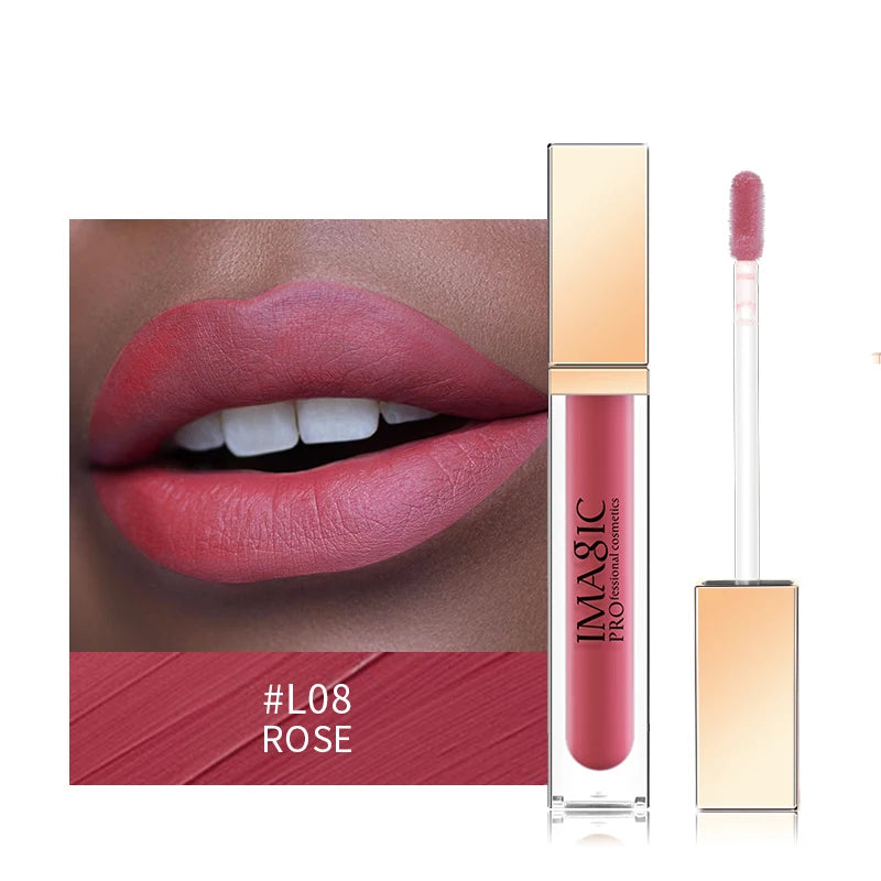 IMAGIC 20Colors Lip Glaze&Gloss Long Lasting Matte Moisturizing Lightweight Pigment Liquid Lipstick Silky Texture Women Makeup