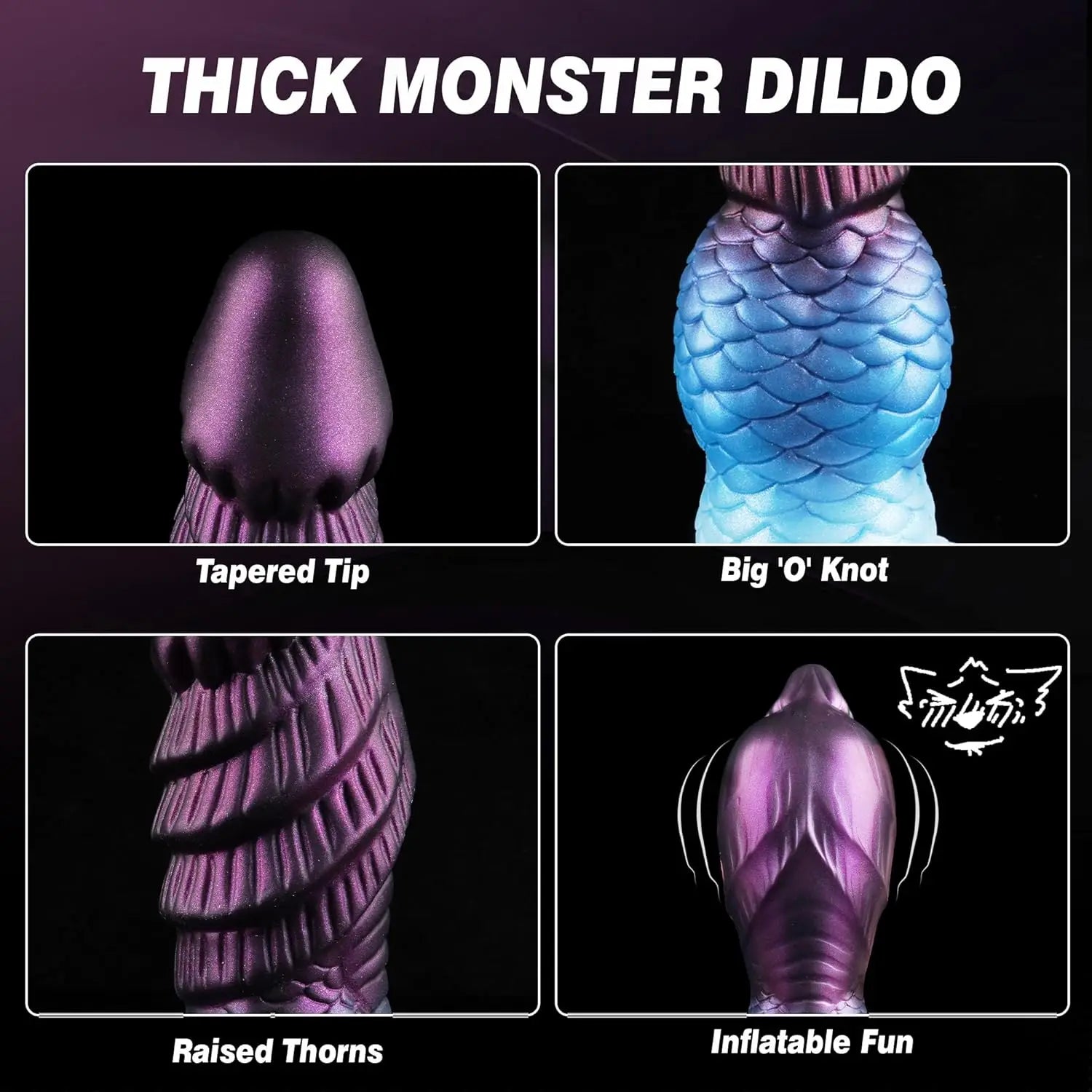 New Inflatable Animal Dildo - P Spot Stimulator Wearable Anal Plug Soft Fake Penis Buttplug Sex Toys For Women Men 18+