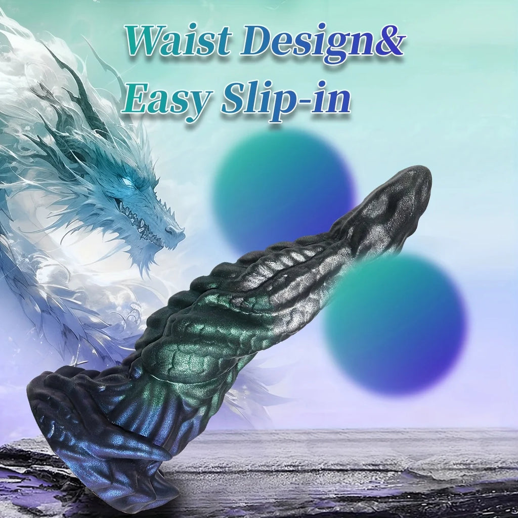 Liquid Silicone Realistic Dragon Monster Anal Plug Anal Expander Dildo, Irregular Penis For Vaginal G-Spot Anal Play SM