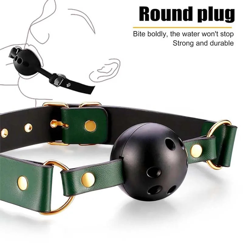 High quality BDSM Genuine Leather Bondage Set Fetish Handcuffs Collar Gag Whip Erotic Sex Toys For Women Couples Adult Games