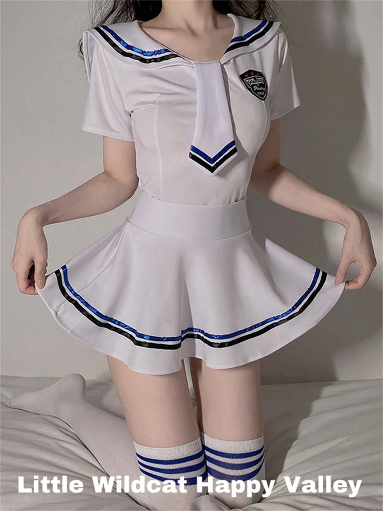 Hot Cosplay Nun Sister Costumes For Women Sleeveless Crotchless Dress Cos Maid Uniform Nightgowns Girl Role Play Erotic Costume
