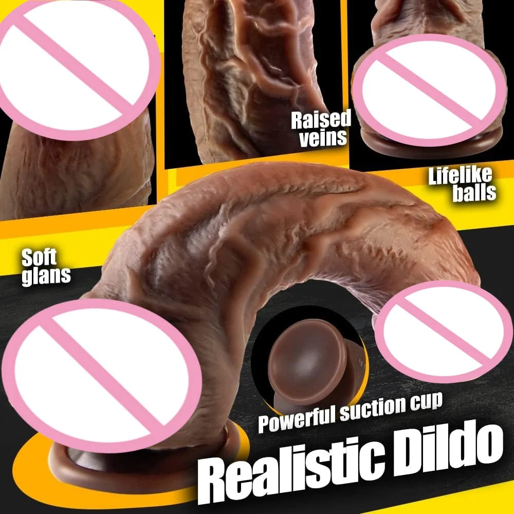 Realistic Dildo Silicone Dildos Dick G-Spot Masturbation Realistic Penis Cock Consolador Adult Supplies Sex Toys For Women Gay18