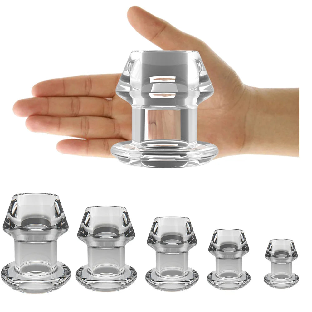 Hollow Anal Plug Silicone Butt Plugs with Stopper Anal Dilator Anus Tunnel Expansion Prostate Massage Sex Toys For Woman Men Gay