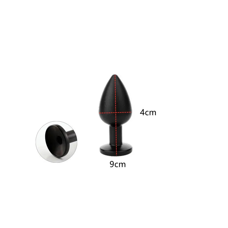 Adult Metal Anal Dilator Butt Plug with Fetish Tail Fit Stopper for Women Men Fun Games Anal Training Sex Toys Erotic Shop