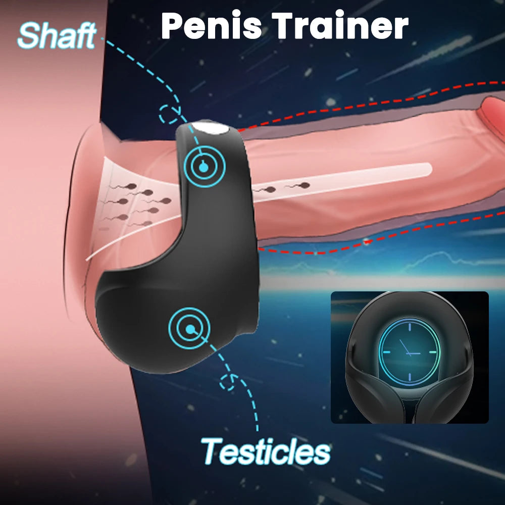 Vibrating Cock Ring Cockring Sex Toys for Men Couple Delay Ejaculation Chastity Testicles Massager Penis Vibrators for Adults 18