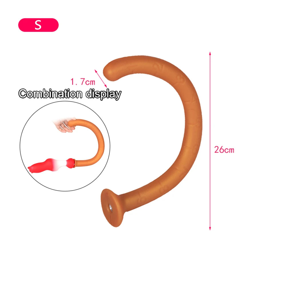 Dog Dildo With Silicone Butt Plug Long Tail Cosplay BDSM Adult Sex Games Long Anal Plug Animal Dildos For Women Penis Buttplug
