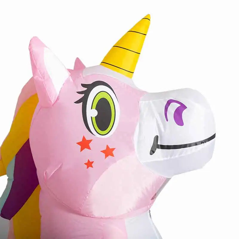 anime Inflatable Unicorn Costume Pink Full Body Unicorn Cosplay Costumes with Blower Funny Party Halloween Costume for Adult