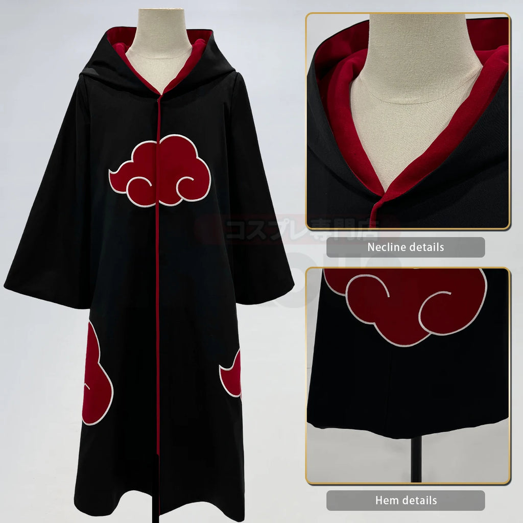 HOLOUN Naru Anime Uchiha Sasuke Uchiha Itachi Cosplay Costume Cloak Embroidery Hawk Team Uniform Adult Convention S-2XL