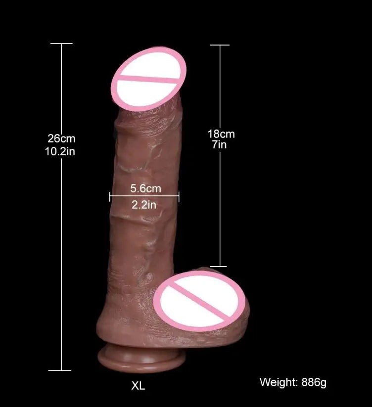 Soft Realistic Skin Feel Penis Big Dildo Double Silicone Suction Cup Thick Dick Anal Men's Women's Gay Sex Toys
