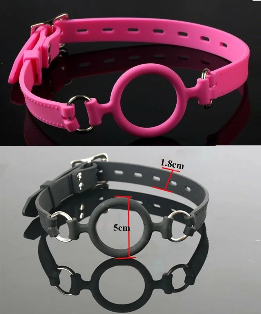 Silicone Oral Sex Ring Open Mouth Gag Flirting Bondage Balls Adult Game Erotic Toys BDSM Restraints Sex Toys For Couples O Ring