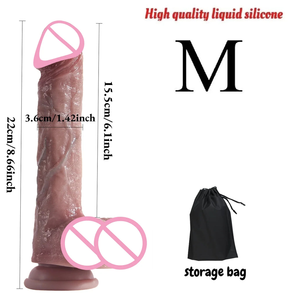 Realistic Silicone Dildo with Suction Cup Anal G-Spot Masturbator Penis Adult Sex Toys Huge Dildos for Women Rubber Cock Gode