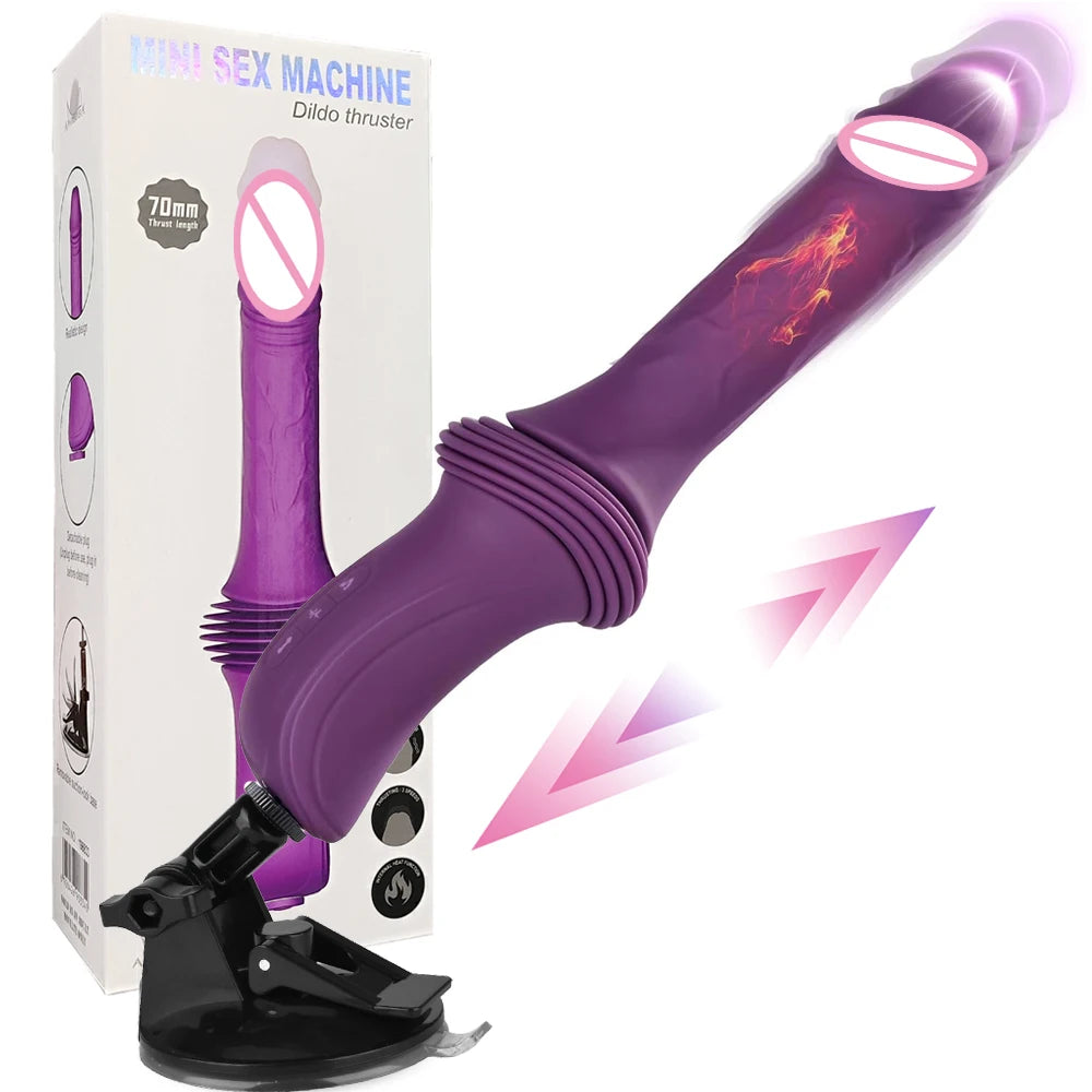 Telescopic Large Dildo Vibrator 10 Vibration 3 Thrusting Realistic Dildos Vagina Massager G Spot Clit Anal Sex Machine for Women