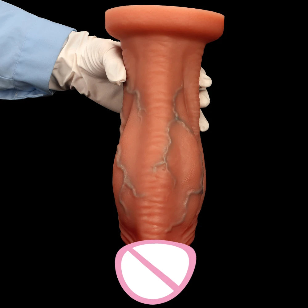 3 Size 18+ Muscular Man Big Dildo Soft Liquid Silicone Realistic Dildo No Balls Suction Cup Hands-Free Sex Toys for Women Men