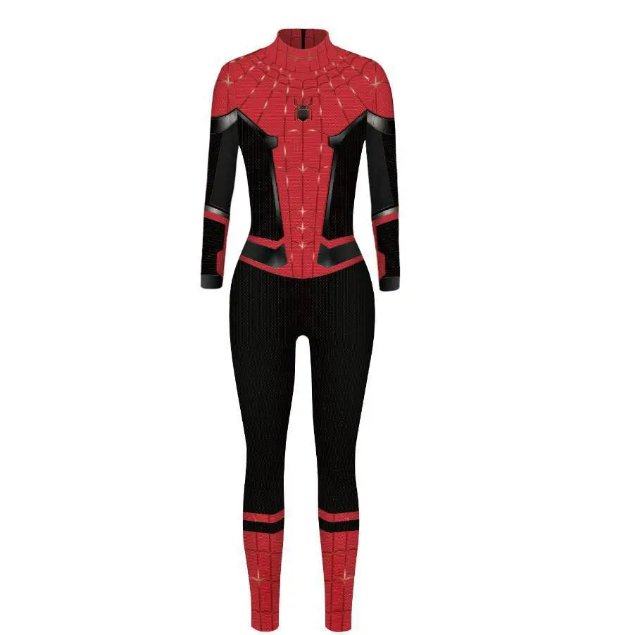 MINISO Sexy Spiderman Iron Man Gwen Stacy Bodysuit Cosplay Costume Women Jumpsuits Superhero Halloween Party Clothes