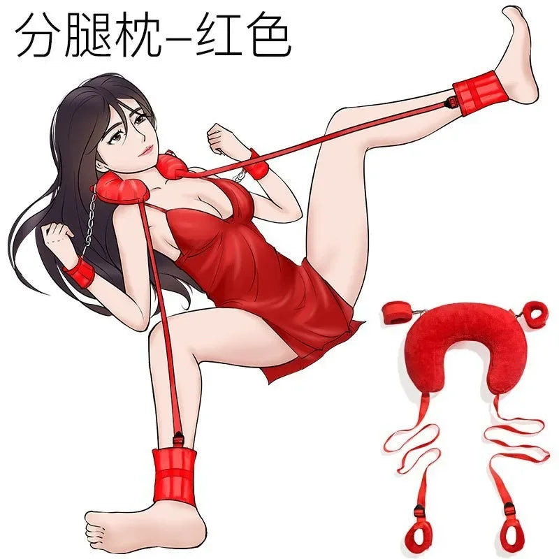 Sex Toys Cotton Bdsm Bondage Set Handcuffs Sexy Leg Pillow Thinning Belt Bending Orgasm Couple Toy