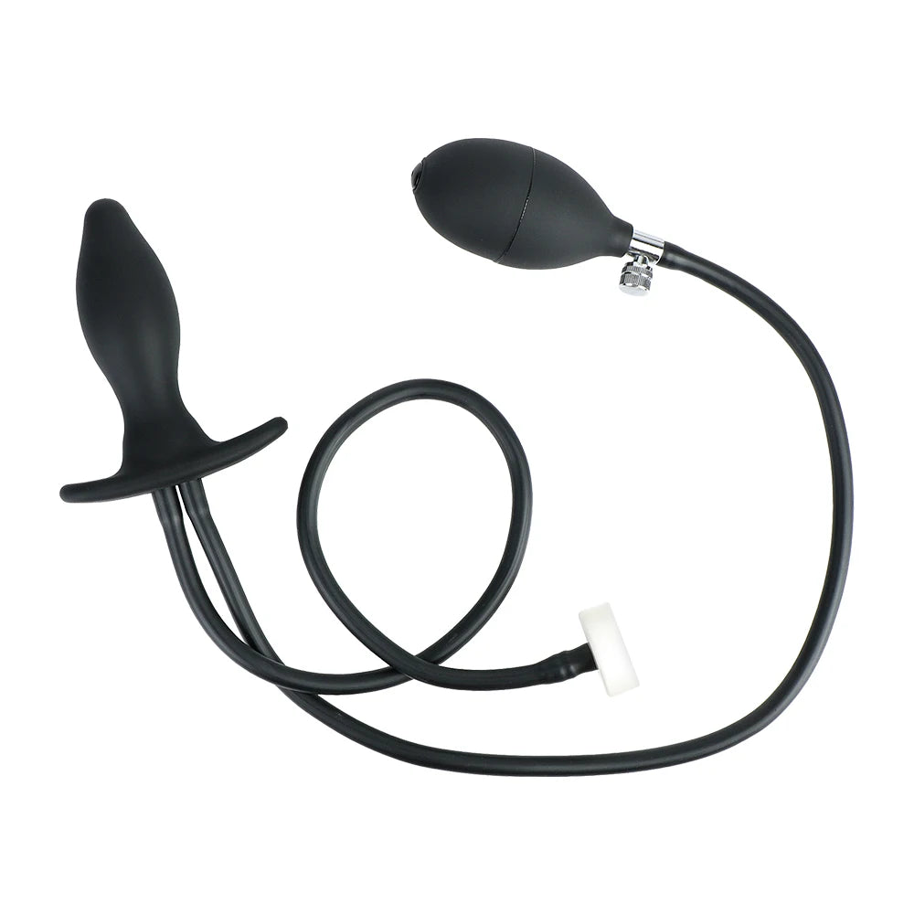 Water Spray Inflatable Anal Plug Anal Enema Cleaner Anus Dilator Dildo Silicone Buttplug Expander Washer Sex Toys for Women Men