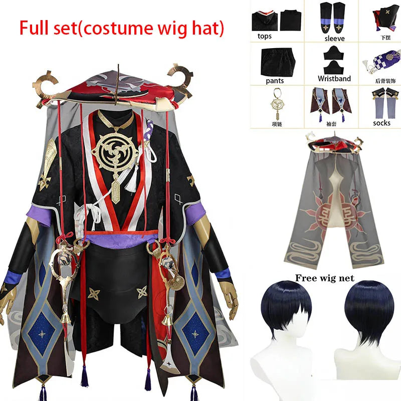 Scaramouche Cosplay Costume Balladeer Full Set Halloween Scaramouche Outfits for Comic Con